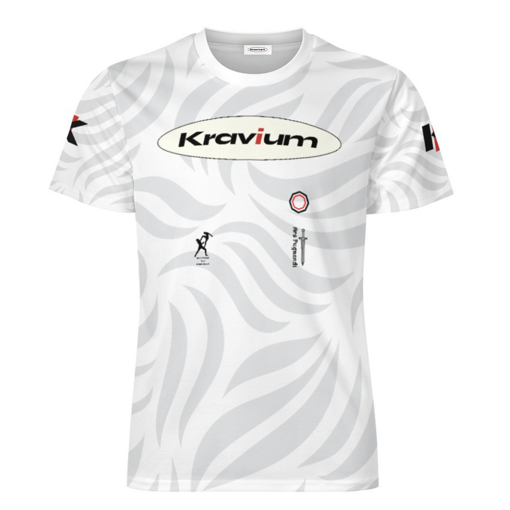Rashguard MMA - Motif Végétal (Gris et Blanc)