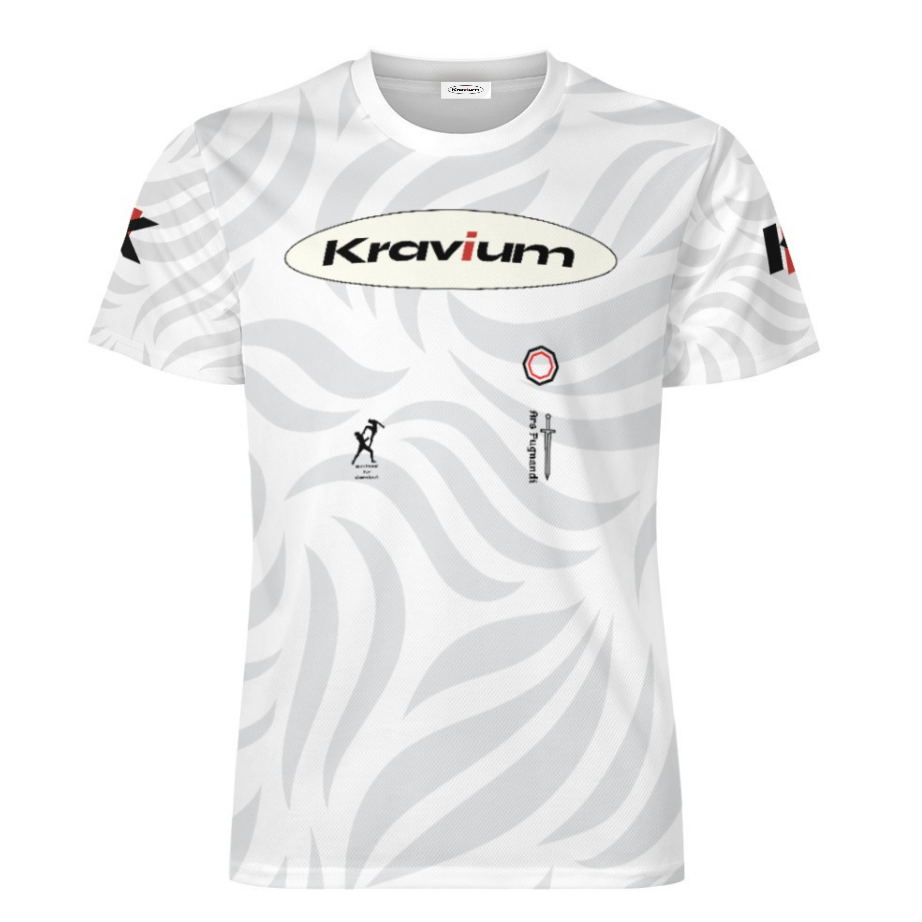 Rashguard MMA - Motif Végétal (Gris et Blanc)
