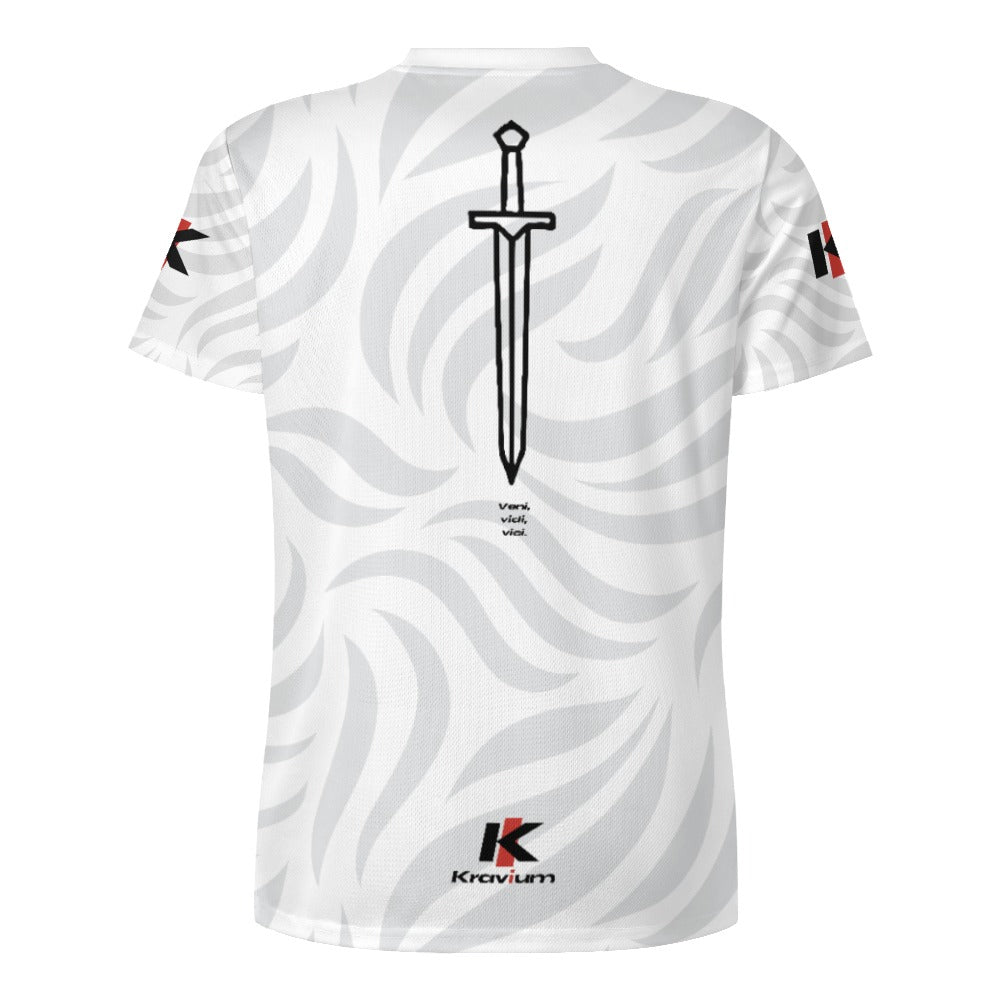 Rashguard MMA - Motif Végétal (Gris et Blanc)