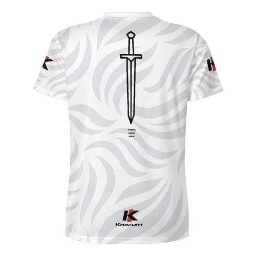 Rashguard MMA - Motif Végétal (Gris et Blanc)