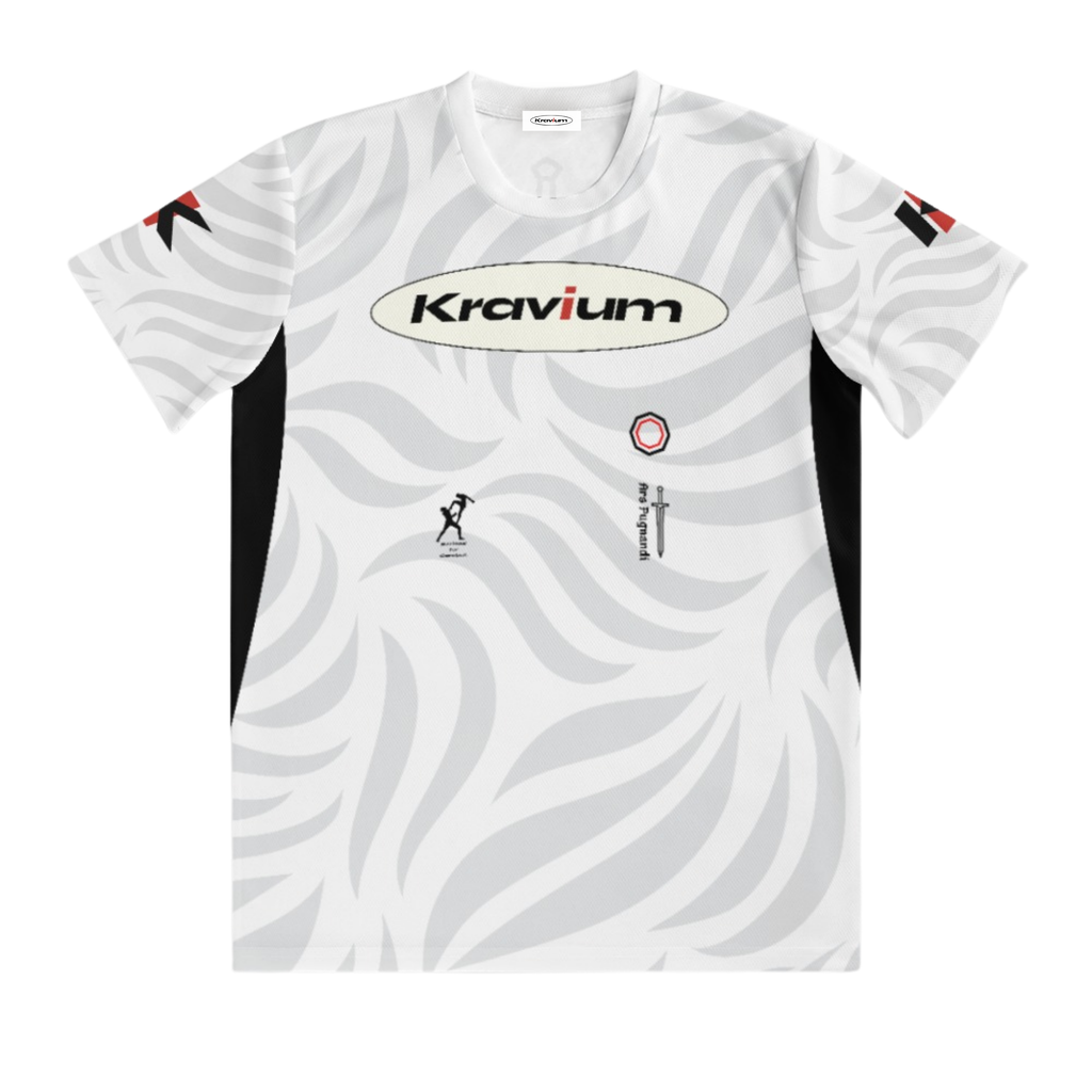Rashguard MMA - Motif Végétal (Gris et Blanc)